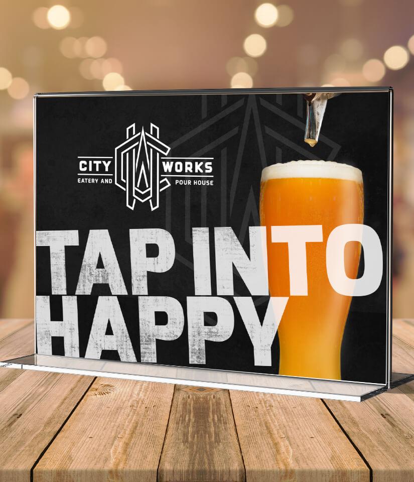 Bottleneck Tabletop Ad